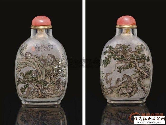 馬少宣 羊鼻煙壺 清馬少宣作水晶內繪黃忠鼻煙壺| 宇珍國際藝術| Yu Jen Taipei