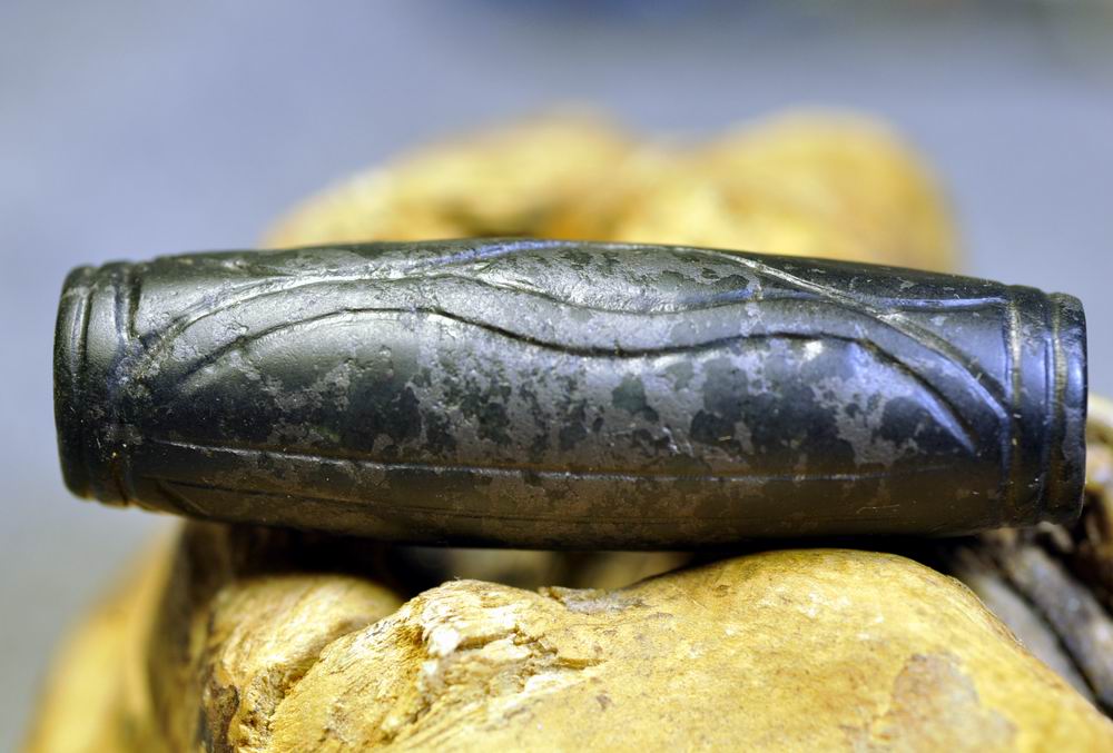 陨石天珠,水波纹,5厘米